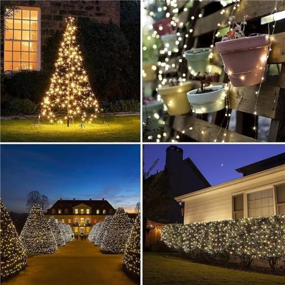 Solar String Lights Outdoor, 4-Pack Each 72FT 200 LED, Solar Twinkle Lights - Picture 5 of 7